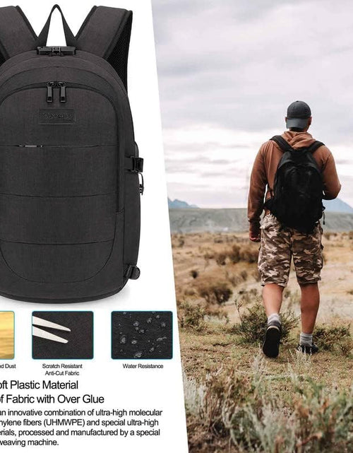 Load image into Gallery viewer, Travel Laptop Backpack Water Resistant Anti-Theft Bag with USB Charging Port and Lock 14/15.6 Inch Computer Business Backpacks for Women Men College School Student Gift,Bookbag Casual Hiking Daypack