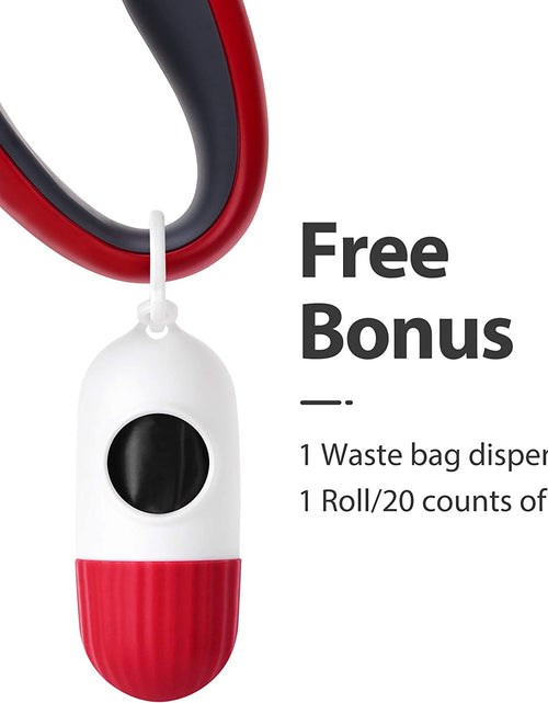 Load image into Gallery viewer, Retractable Dog Leash with Dispenser and Poop Bags for X-Small/Small/Medium/Large Breed, 16 Ft Heavy Duty Pet Walking Leash, Anti-Slip Soft Handle, Reflective Strong Nylon Tape, One-Handed Brake