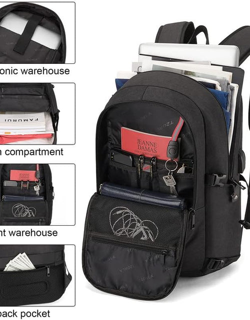 Load image into Gallery viewer, Travel Laptop Backpack Water Resistant Anti-Theft Bag with USB Charging Port and Lock 14/15.6 Inch Computer Business Backpacks for Women Men College School Student Gift,Bookbag Casual Hiking Daypack