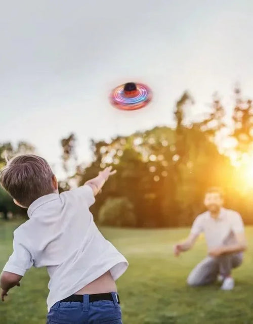 Load image into Gallery viewer, Creative Outdoor Fun Boomerang Fidget Spinner Hand Controlled Mini Drone UFO Flying Toy 360 Degree Rotating Magic Flying Spinner