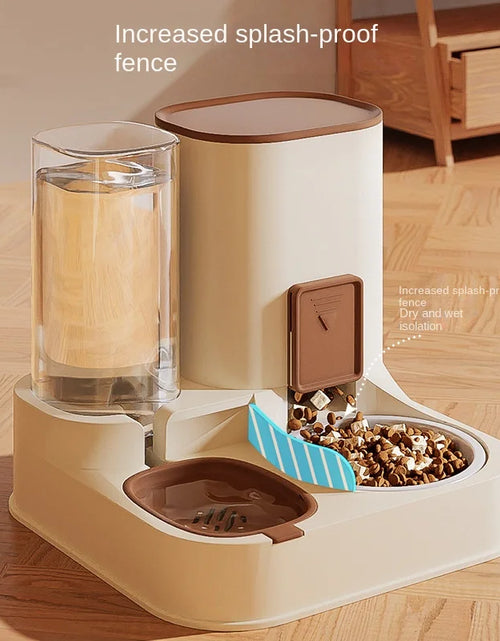 Load image into Gallery viewer, New Pet Cat Large Capacity Water Dispenser Dry Wet Separation for Automatic Feeder Drinking Water Supplies Food Container