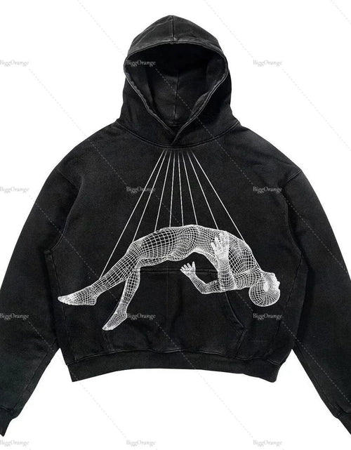 Load image into Gallery viewer, Harajuku Oversized Letter Print Streetwear High Quality Hoodie Vintage Streetwear Women Sweatshirt Goth Jacket Y2K Hoodies Women