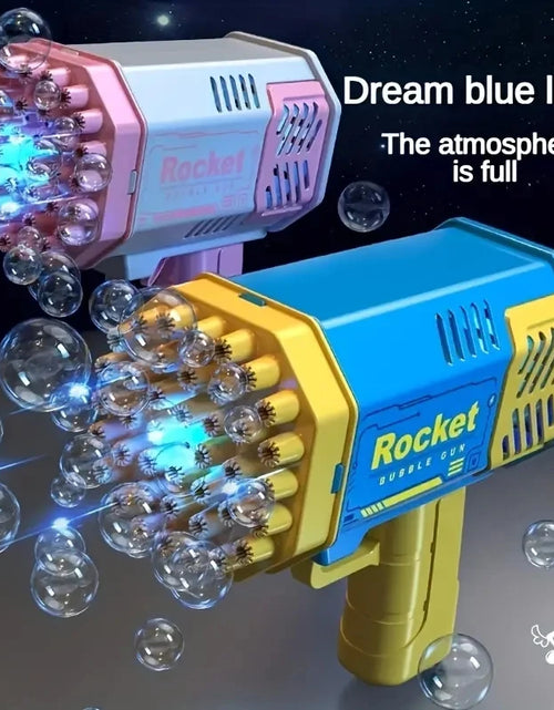 Load image into Gallery viewer, 40 Hole Bubble Machine Fully Automatic Bubble Blowing Light Outdoor Bubble Machine without Battery without Bubble Water