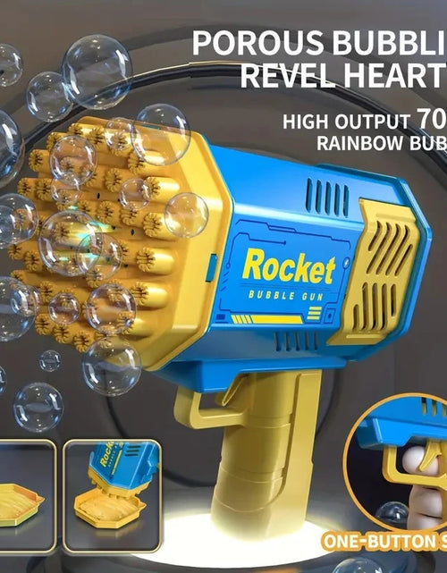 Load image into Gallery viewer, 40 Hole Bubble Machine Fully Automatic Bubble Blowing Light Outdoor Bubble Machine without Battery without Bubble Water