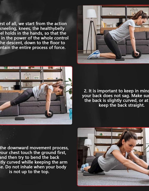 Load image into Gallery viewer, Rodillo Para Ejercicios Abdominales Brazos Entrenamiento En Casa Rueda Abdominal