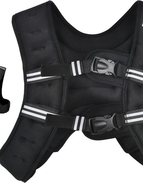 Load image into Gallery viewer, Weighted Vest with Ankle/Wrist Weights 6Lbs-30Lbs Body Weight Vest with Reflective Stripe, Size-Adjustable Workout Equipment for Strength Training, Walking, Jogging, Running for Men Women
