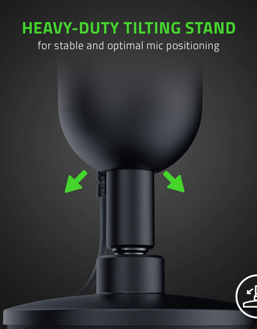 Load image into Gallery viewer, Seiren Mini USB Streaming Microphone: Precise Supercardioid Pickup Pattern - Professional Recording Quality - Ultra-Compact Build - Heavy-Duty Tilting Stand - Shock Resistant - Classic Black