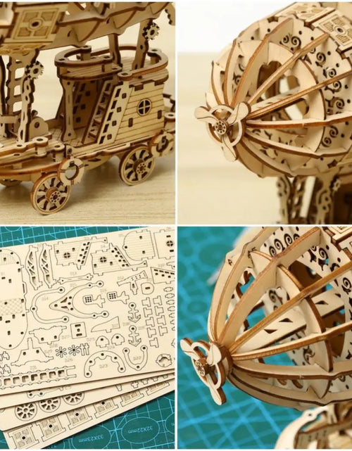 Load image into Gallery viewer, Creative Airship Model Jigsaw Puzzles Models Kit Child Model Car DIY 3D Puzzle Toys for Adults Handmade Toys Wooden Model