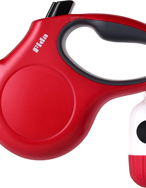 Load image into Gallery viewer, Retractable Dog Leash with Dispenser and Poop Bags for X-Small/Small/Medium/Large Breed, 16 Ft Heavy Duty Pet Walking Leash, Anti-Slip Soft Handle, Reflective Strong Nylon Tape, One-Handed Brake