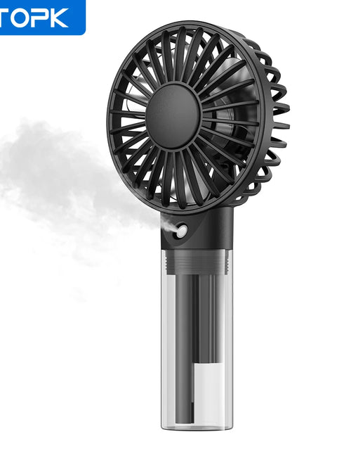 Load image into Gallery viewer, Portable Handheld Misting Fan 2000Mah Rechargeable Personal Mister Fan, Battery Operated Spray Water Mist Fan Foldable Mini