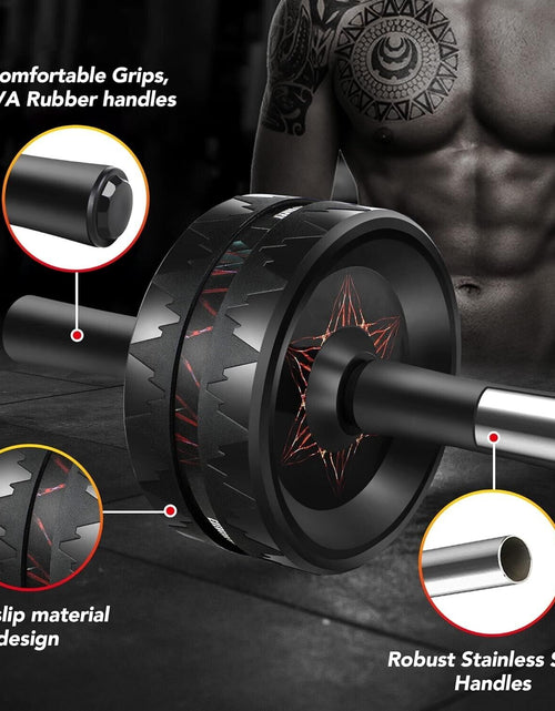 Load image into Gallery viewer, Rodillo Para Ejercicios Abdominales Brazos Entrenamiento En Casa Rueda Abdominal