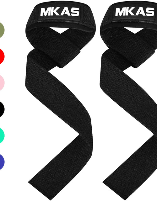 Load image into Gallery viewer, MKAS 1 Pair Gym Lifting Straps Fitness Gloves Anti-Slip Hand Wraps Wrist Straps Support for Weight Lifting Powerlifting Training