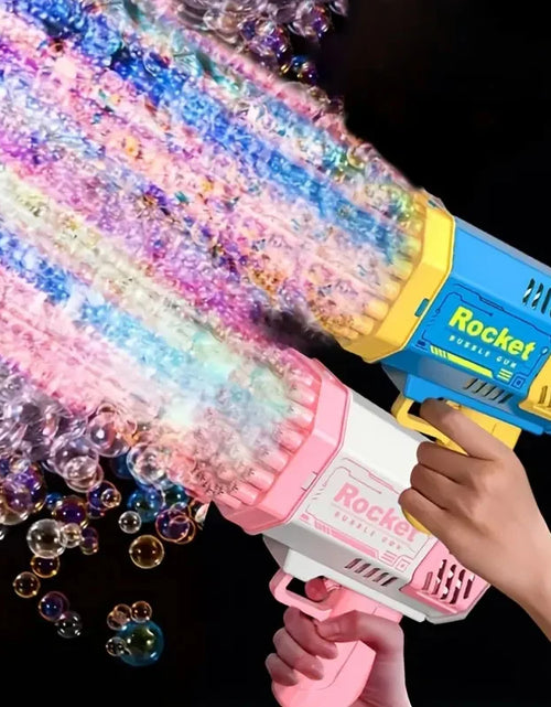 Load image into Gallery viewer, 40 Hole Bubble Machine Fully Automatic Bubble Blowing Light Outdoor Bubble Machine without Battery without Bubble Water
