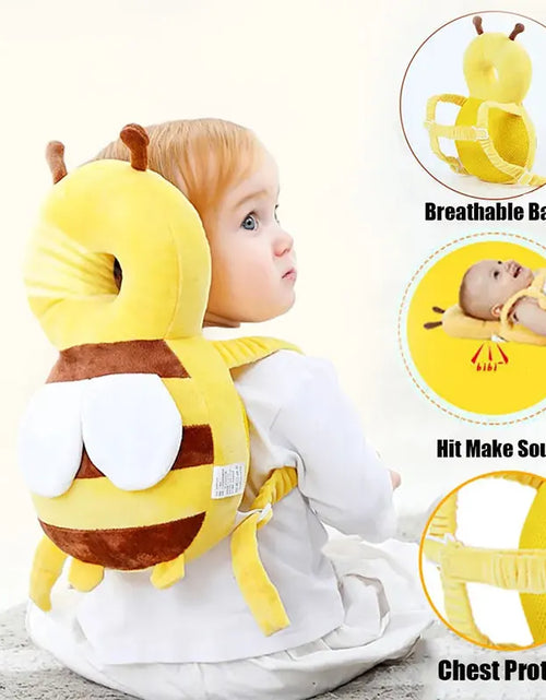 Load image into Gallery viewer, Head Back Protector Baby Protect Pillow Learn Walk Head Protector Cushion anti Fall Backward Cap Carry Cartoon Kids Safe Bibi