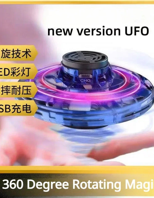 Load image into Gallery viewer, Creative Outdoor Fun Boomerang Fidget Spinner Hand Controlled Mini Drone UFO Flying Toy 360 Degree Rotating Magic Flying Spinner
