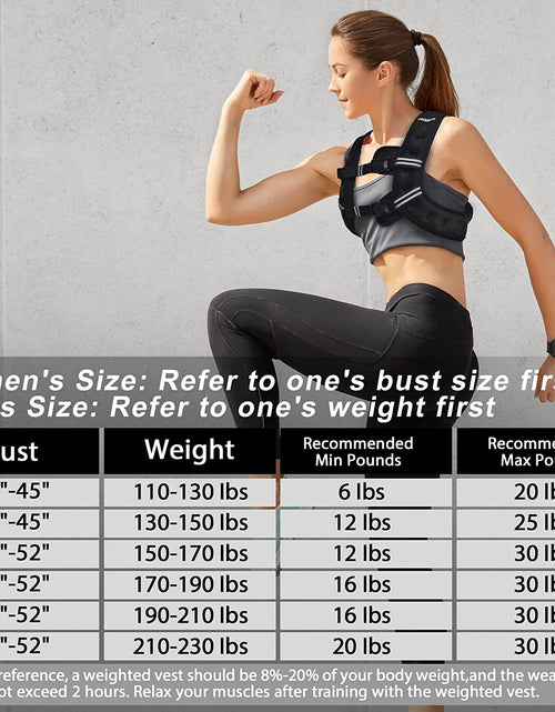 Load image into Gallery viewer, Weighted Vest with Ankle/Wrist Weights 6Lbs-30Lbs Body Weight Vest with Reflective Stripe, Size-Adjustable Workout Equipment for Strength Training, Walking, Jogging, Running for Men Women