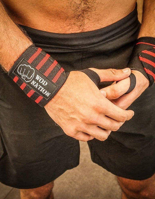 Load image into Gallery viewer, Wrist Wraps Weightlifting for Men & Women - Weight Lifting Wrist Wrap Set of 2 Forcrossfit and Cross Training (12" or 18") + Includes Carrying Bag