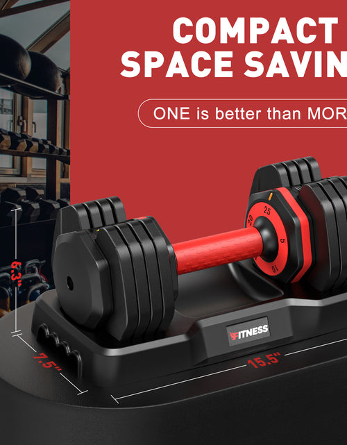 Load image into Gallery viewer, 50Lb(25Lb*2) 5 in 1 Adjustable Dumbbells 25LB Set of 2 Adjustable Free Weights Plates and Rack - Hand Weights for Women and Men - Adjust Weight for Home Gym Full Body Workout Fitness