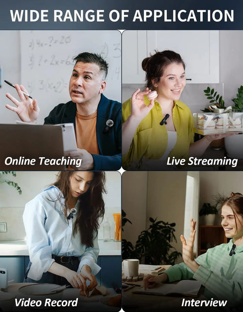 Load image into Gallery viewer, NEW Wireless Lavalier Microphone Audio Video Recording Mini Mic for Iphone Android Laptop Live Gaming Mobile Phone Microphone