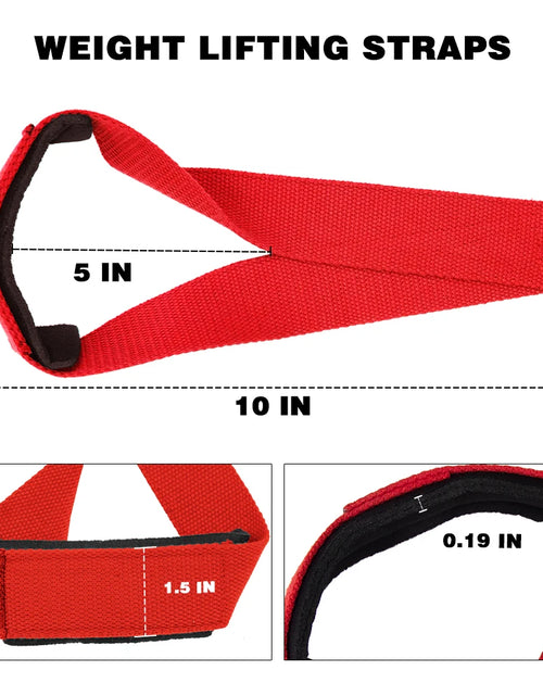 Load image into Gallery viewer, MKAS 1 Pair Gym Lifting Straps Fitness Gloves Anti-Slip Hand Wraps Wrist Straps Support for Weight Lifting Powerlifting Training