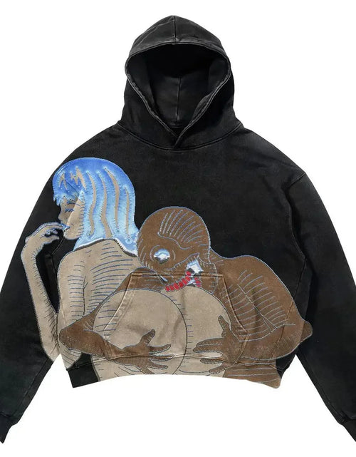 Load image into Gallery viewer, Harajuku Oversized Letter Print Streetwear High Quality Hoodie Vintage Streetwear Women Sweatshirt Goth Jacket Y2K Hoodies Women