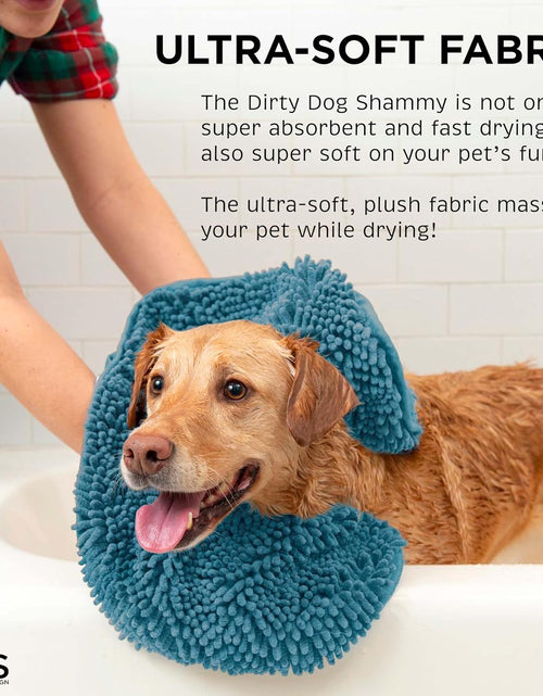 Load image into Gallery viewer, Shammy Dog Towels for Drying Dogs - Heavy Duty Soft Microfiber Bath Towel - Super Absorbent, Quick Drying, & Machine Washable - Must Have Dog & Cat Bathing Supplies | Grey 13X31