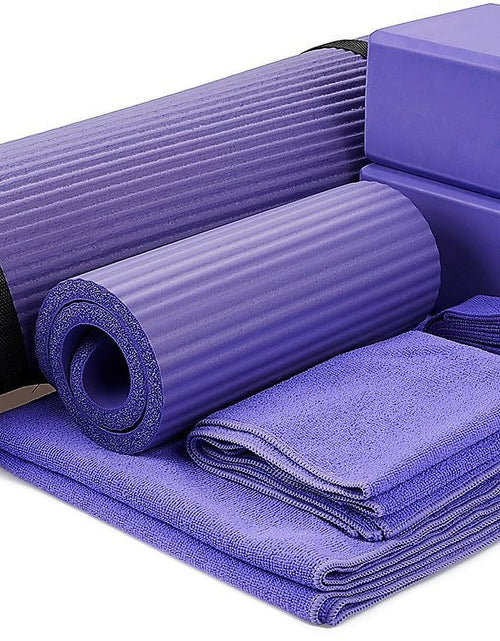 Load image into Gallery viewer, Go Yoga 7-Piece Set - Include Yoga Mat with Carrying Strap, 2 Yoga Blocks, Yoga Mat Towel, Yoga Hand Towel, Yoga Strap and Yoga Knee Pad