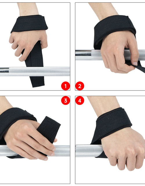 Load image into Gallery viewer, MKAS 1 Pair Gym Lifting Straps Fitness Gloves Anti-Slip Hand Wraps Wrist Straps Support for Weight Lifting Powerlifting Training