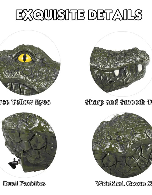Load image into Gallery viewer, RC Boat Simulation Crocodile Head 2.4G Remote Control Joke Alligator Decoy Electric Toys Summer Water Spoof Robot Toys Gift