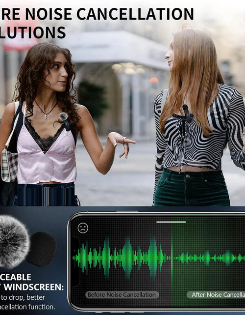 Load image into Gallery viewer, NEW Wireless Lavalier Microphone Audio Video Recording Mini Mic for Iphone Android Laptop Live Gaming Mobile Phone Microphone