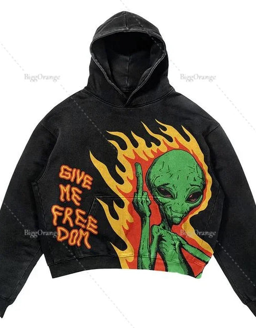 Load image into Gallery viewer, Harajuku Oversized Letter Print Streetwear High Quality Hoodie Vintage Streetwear Women Sweatshirt Goth Jacket Y2K Hoodies Women