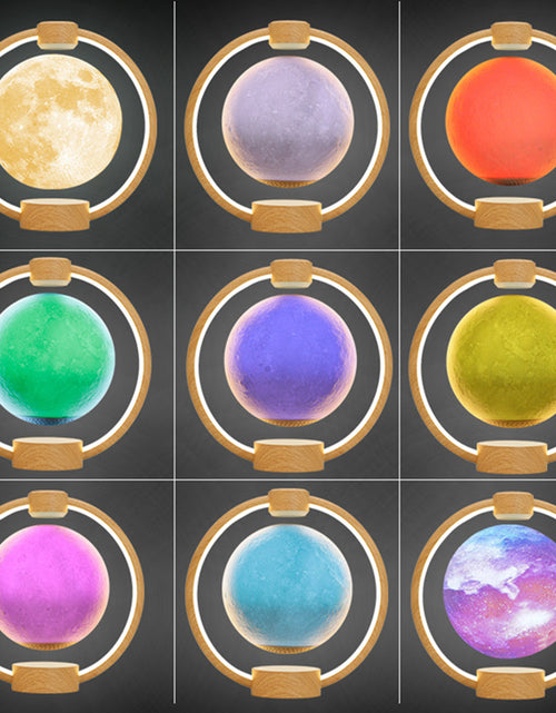 Load image into Gallery viewer, Maglev Moon Light Bluetooth Speaker 3D Stereo Diy Colorful Glare