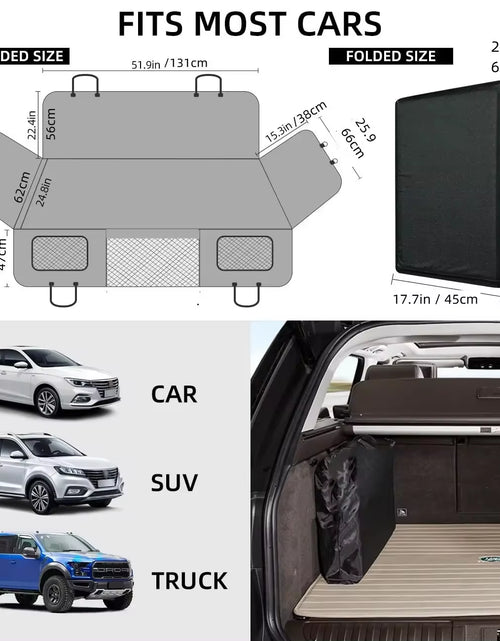 Load image into Gallery viewer, 2023 New Design Large Pet Back Seat Extender Car Backseat Protector Hammock Dog Car Seat Cover Hard Bottom for Travel