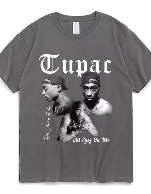 Load image into Gallery viewer, Rapper Tupac 2Pac Graphic T Shirt Fashion High Quality Short Sleeves T-Shirts Oversized Hip Hop Streetwear Men'S Cotton T-Shirt