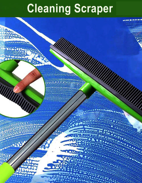 Load image into Gallery viewer, Pet Hair Rubber Broom Floor Brush for Carpet Dog Hair Remover with Built in Squeegee Silicone Broom Hair Remover Cleaning