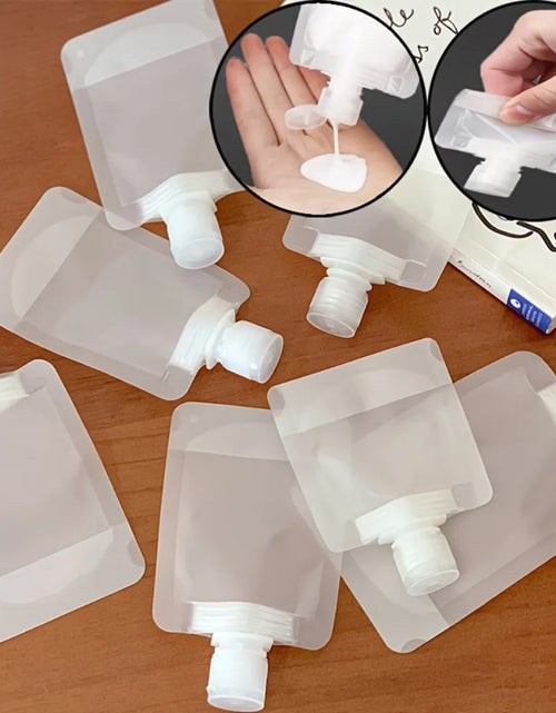 Load image into Gallery viewer, 10Pcs 30/50/100Ml Portable Reusable Plastic Squeeze Packing Bag for Lotion Shampoo Cosmetic Fluids Refillable Travel Pouches