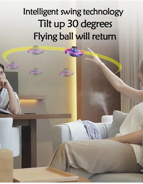 Load image into Gallery viewer, Creative Outdoor Fun Boomerang Fidget Spinner Hand Controlled Mini Drone UFO Flying Toy 360 Degree Rotating Magic Flying Spinner