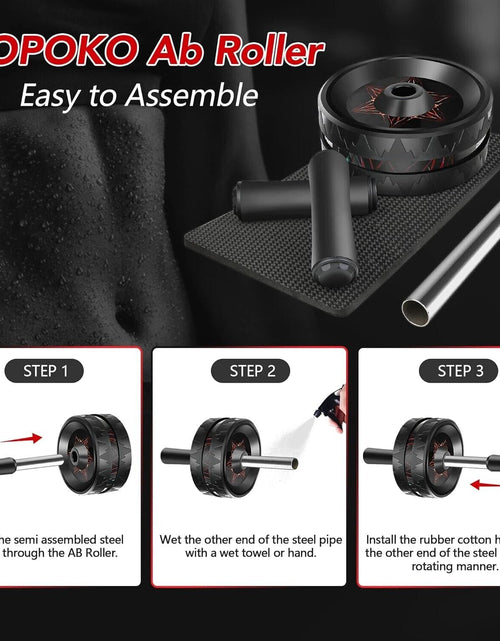 Load image into Gallery viewer, Rodillo Para Ejercicios Abdominales Brazos Entrenamiento En Casa Rueda Abdominal