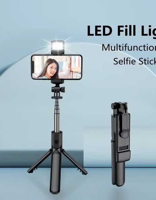 Load image into Gallery viewer, New 3 in 1 Wireless Selfie Tripod with Fill Light Bluetooth Shutter Remote Control Portable Foldable Monopod for Smart Phone