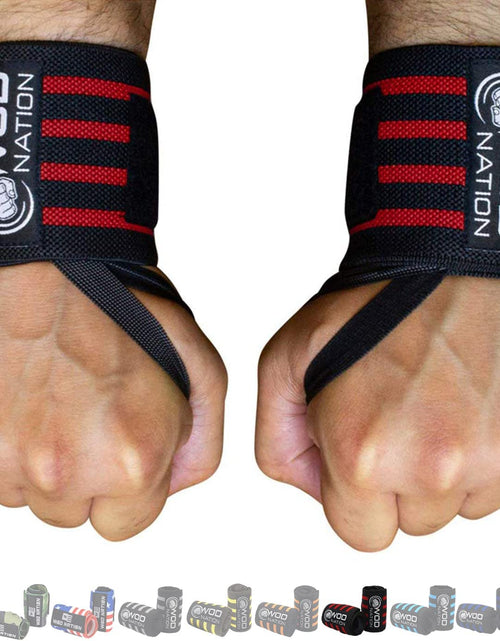 Load image into Gallery viewer, Wrist Wraps Weightlifting for Men & Women - Weight Lifting Wrist Wrap Set of 2 Forcrossfit and Cross Training (12" or 18") + Includes Carrying Bag