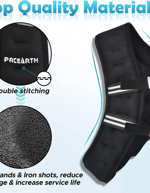 Load image into Gallery viewer, Weighted Vest with Ankle/Wrist Weights 6Lbs-30Lbs Body Weight Vest with Reflective Stripe, Size-Adjustable Workout Equipment for Strength Training, Walking, Jogging, Running for Men Women