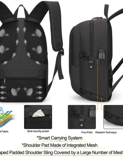 Load image into Gallery viewer, Travel Laptop Backpack Water Resistant Anti-Theft Bag with USB Charging Port and Lock 14/15.6 Inch Computer Business Backpacks for Women Men College School Student Gift,Bookbag Casual Hiking Daypack