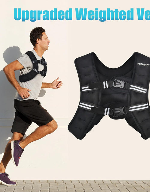 Load image into Gallery viewer, Weighted Vest with Ankle/Wrist Weights 6Lbs-30Lbs Body Weight Vest with Reflective Stripe, Size-Adjustable Workout Equipment for Strength Training, Walking, Jogging, Running for Men Women