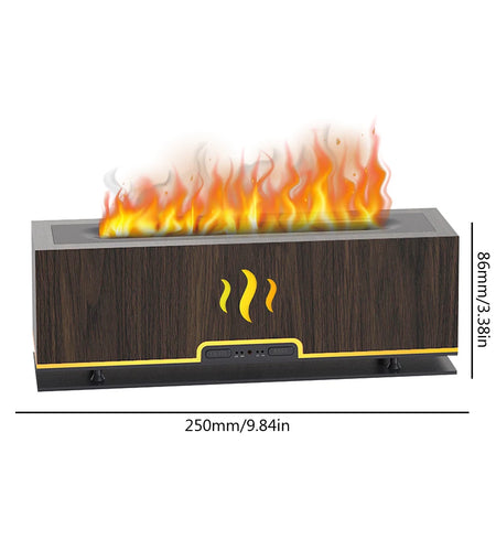 200ML Flame Aroma Diffuser Air Humidifier Home Electric Ultrasonic Cool Mist Maker Fogger LED Essential Oil Diffuser Flame Lamp