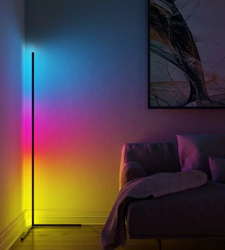 Smart RGB Dream Color Floor Lamp with Music Sync Modern 16 Million Color Changing Standing Mood Light with APP & Remote Control