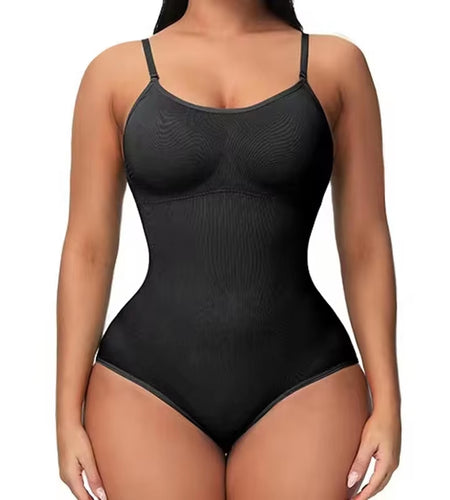 Super Sale V Neck Spaghetti Strap Bodysuit Compression Body Suits Open Crotch Shapewear Slimming Body Shaper Smooth Out Bodysuit