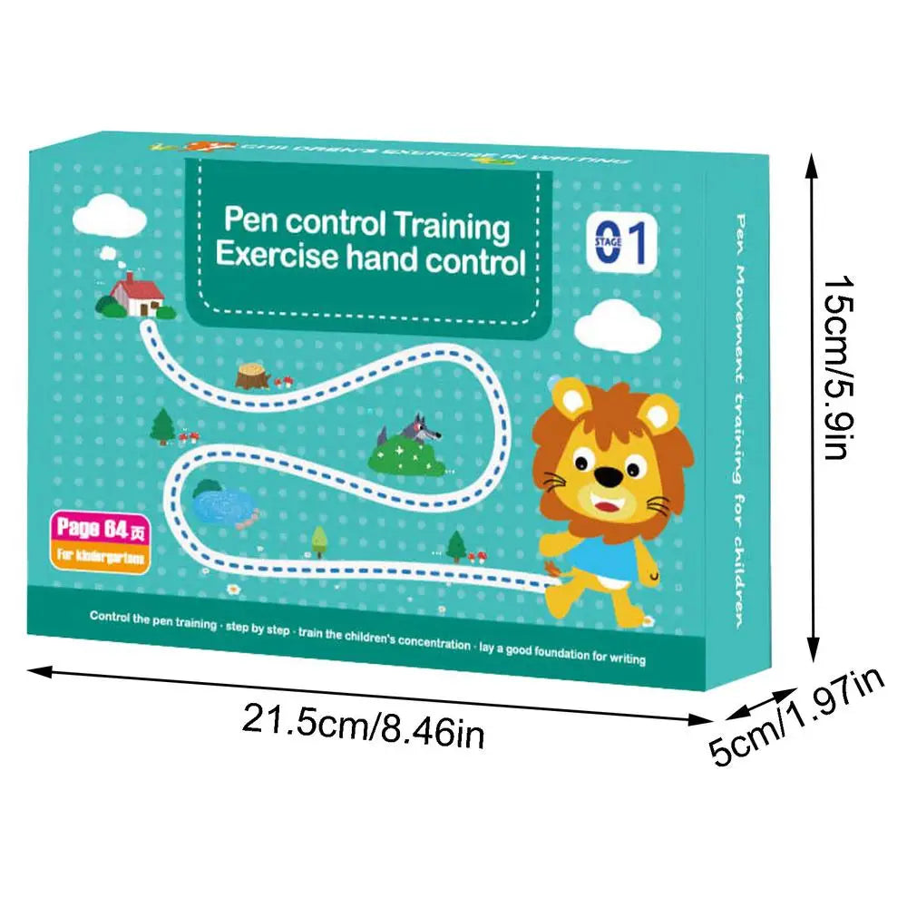 Children Drawing Reusable Practice Workbook Scribble Smart Workbook Control Training Book Education Stationery for Toddler Kids