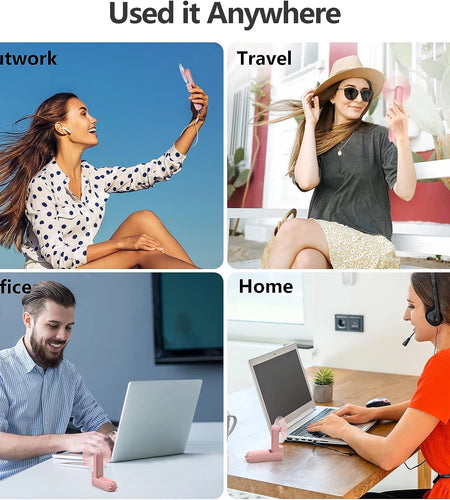 Handheld Foldable Mini Fan, a Portable Foldable Fan with USB Charging, the Battery Can Provide 12-14 Hours of Electricity, Suitable for Outdoor Commuting, with 3 Wind Speeds Available (Blue)