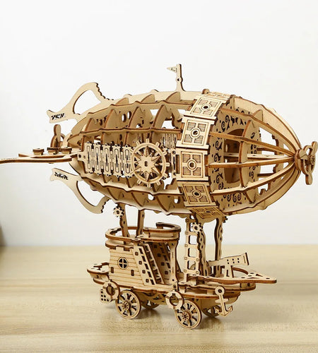 Creative Airship Model Jigsaw Puzzles Models Kit Child Model Car DIY 3D Puzzle Toys for Adults Handmade Toys Wooden Model