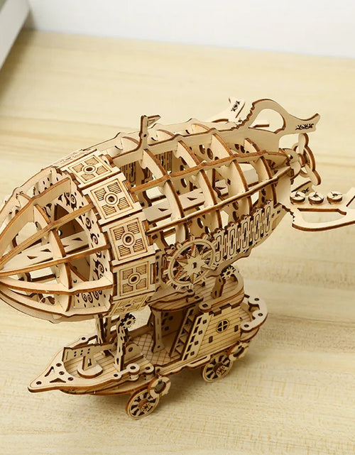 Load image into Gallery viewer, Creative Airship Model Jigsaw Puzzles Models Kit Child Model Car DIY 3D Puzzle Toys for Adults Handmade Toys Wooden Model
